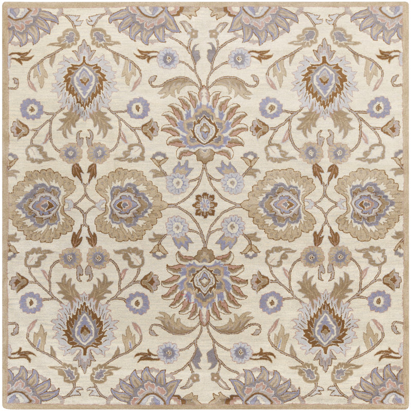 Arden Wool Floral Indoor Rug, Square 9'9"