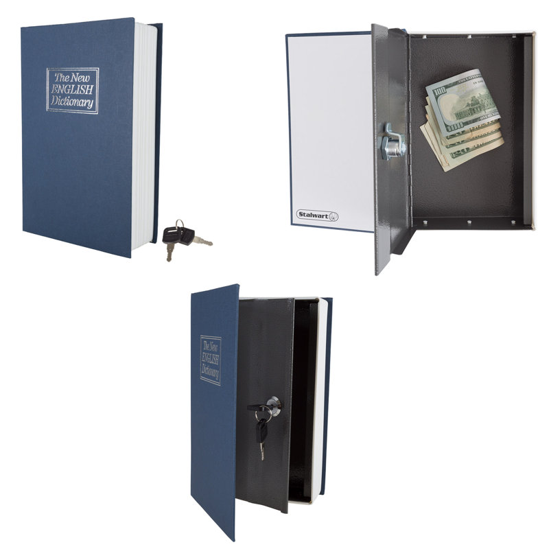 Stalwart Book Safe with Key - Hidden Lock Box