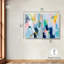 Art mural acrylique bleu Blush Boho-115212158
