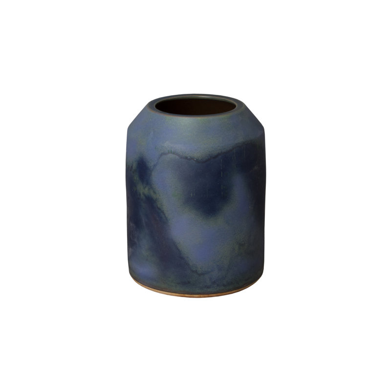 Pot en céramique d’intérieur/d’extérieur bleu 25 po, Bleu Verdi, H 25 po x l 14 po x P 14 po