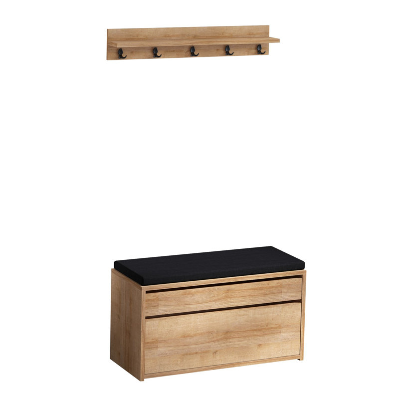 Swavi Hall Tree 80cm Wide with Bench and Shoe Storage