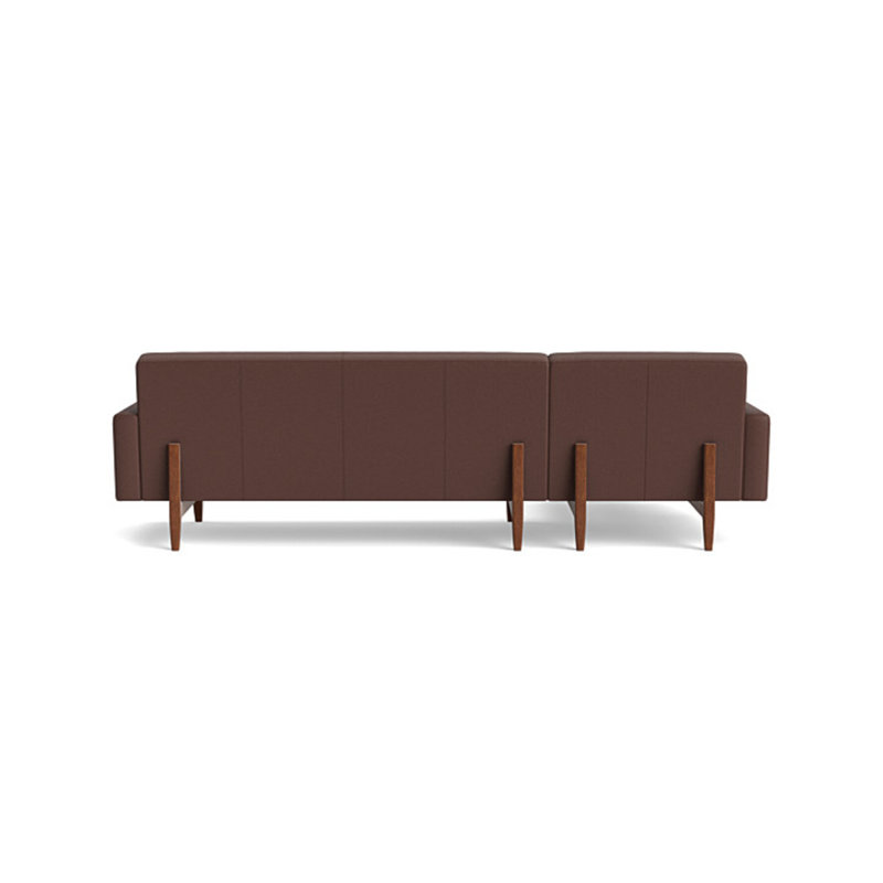 Tyler Chaise Sectional, Left Hand Facing, Leather - Deep Blue