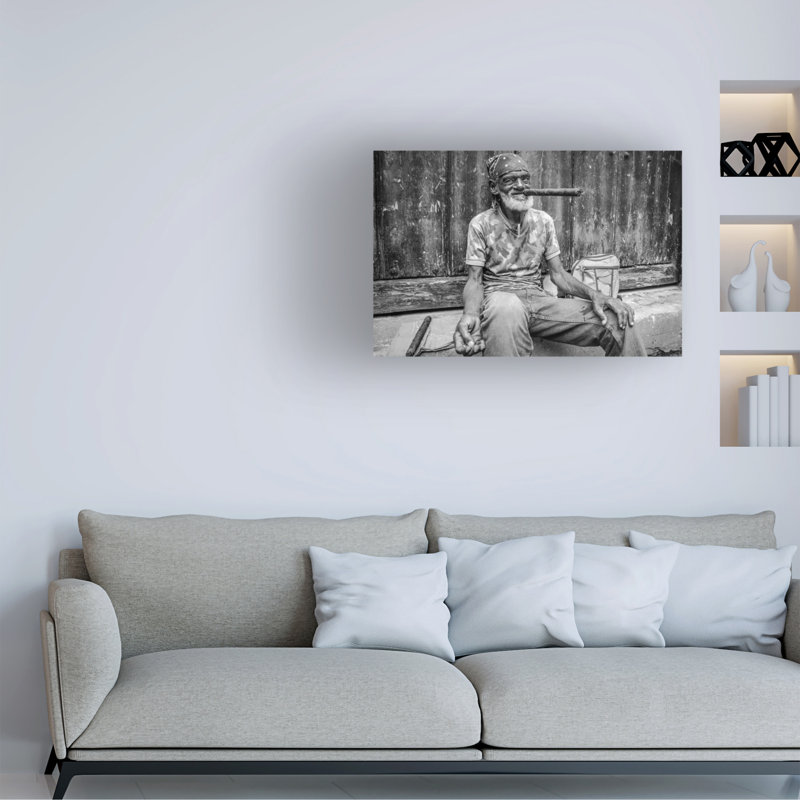Marius Miclea Smoke A Cigar Canvas Art, 16" H x 24" W