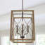 Lustre carré / rectangulaire à 4 lumières de style bougie Tybee