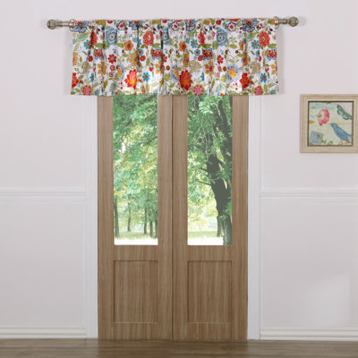 Cantonnière blanche Astoria Greenland Home Fashions - H 19 po x l 84 po avec passe-tringle et passe-tringle de 2 po
