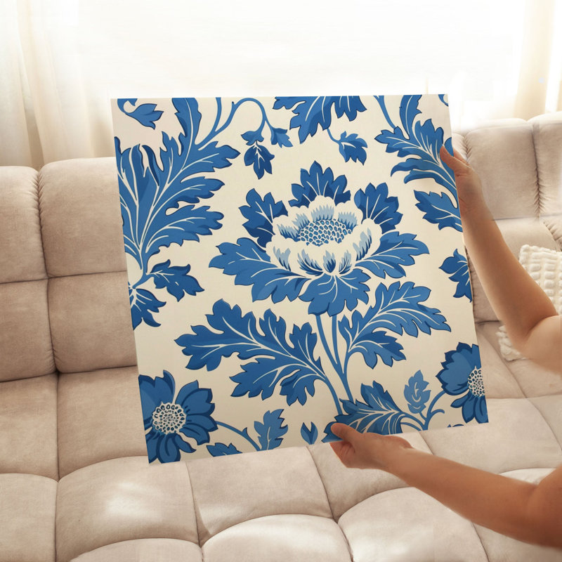«Botanical William Morris Blue Botanical II», reproduction d'art classique sans cadre, H 10 po x l 10 po