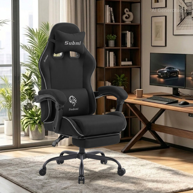 Submi PC & Racing Game Chair, Black