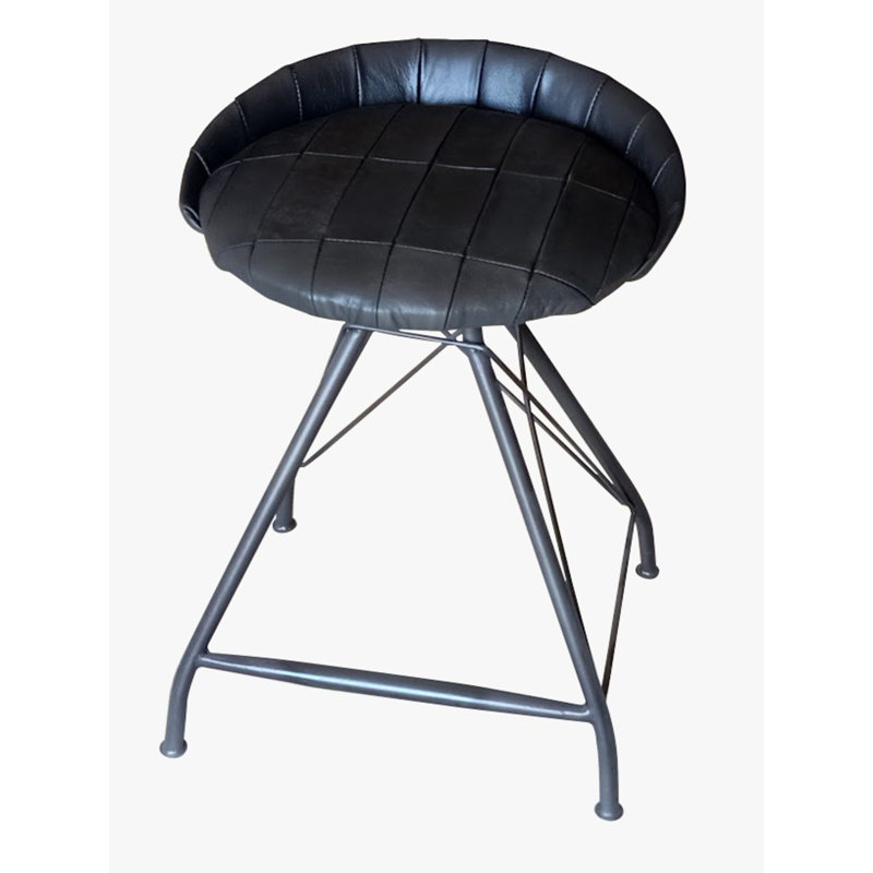 Tabouret de comptoir pivotant 25 po Donette, Noir