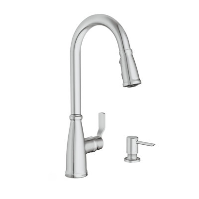 Robinet de cuisine rétractable à poignée simple Nolia avec Powerboost et Reflex