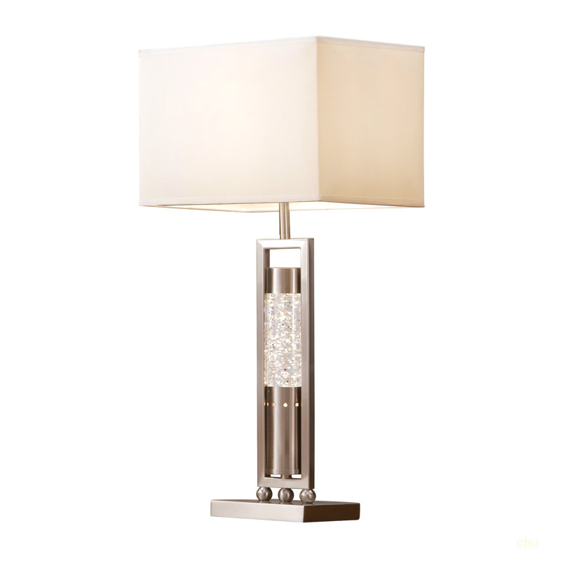 Lampe de table de conception moderne 1pc, lampe de table décorative décorative scintillante, lumière de danse de l'eau, veilleuse satinée