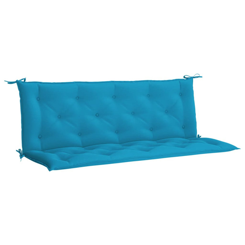 vidaXL Indoor/Outdoor Bench Cushions , Non-slip, Water-Repellent, Light Blue, 2.8" H x 59.1" W x 19.7" D