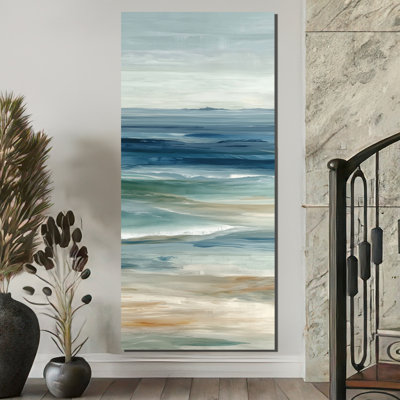 Golden Sunset Aerial View Beach - Beach Framed Prints, Blue Coastal Canvas Wall Art