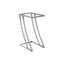 Table de chevet de chambre à coucher avec surface en verre trempé et structure en métal