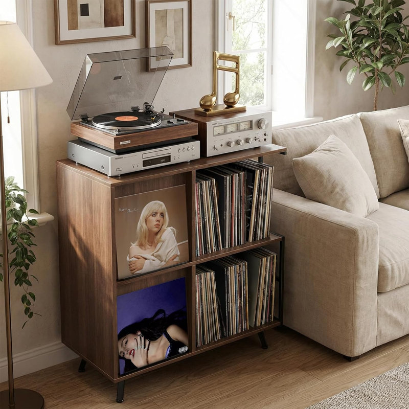 Iron 90.2 cm H Media Shelves