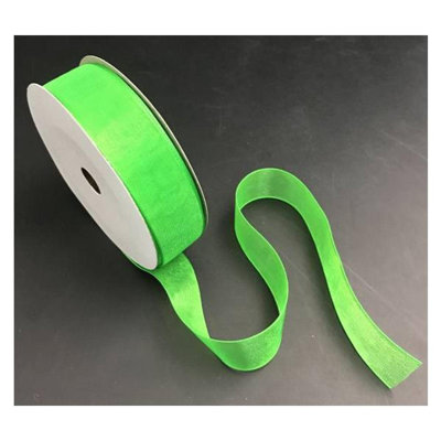 Organza - 100 verges - ruban vert