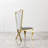 Gorgeous Streamlined High Back Dining Chair With Luxurious Grey Fabric And Durable Stainless Steel Frame, Set Of 2