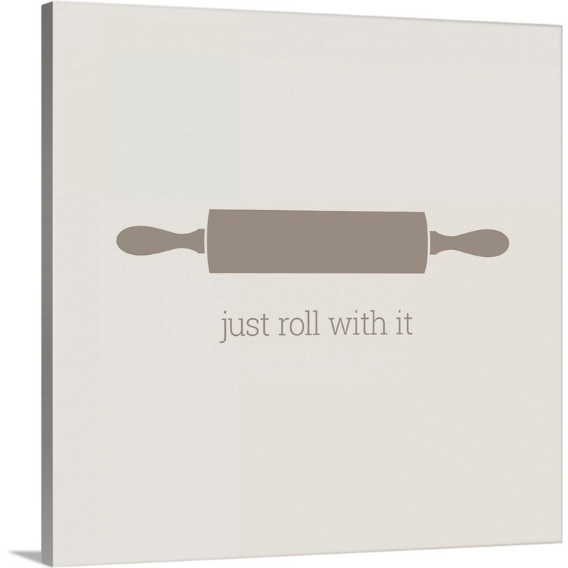 «Just Roll with It - Retro Kitchen Art» par Kate Lillyson, impression sur toile, H 30 po x l 30 po x P 1,25 po