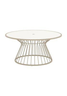 Kali 60 inch Round Dining Umbrella Table, 28" H x 60" W x 60" D, Blue