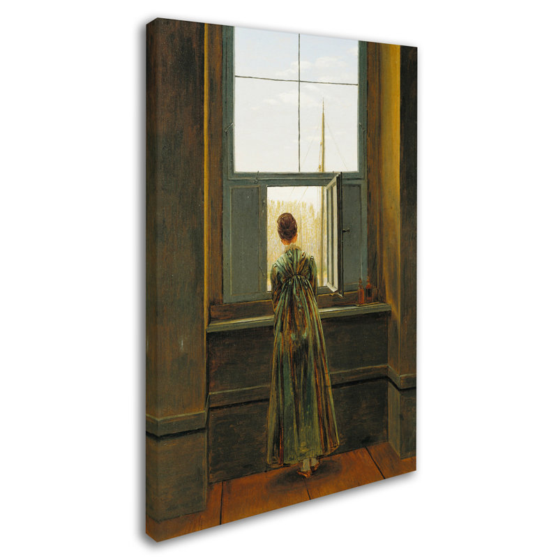 «Woman At A Window», reproduction sur toile tendue, H 24 po x l 16 po