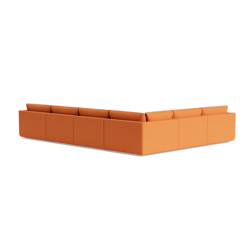 Eva Modular Sectional, Performance Weave - Carrot