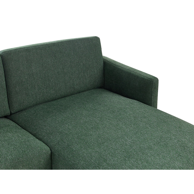 Qwanell 2 Seater Corner Sofa , Dark Green Polyester