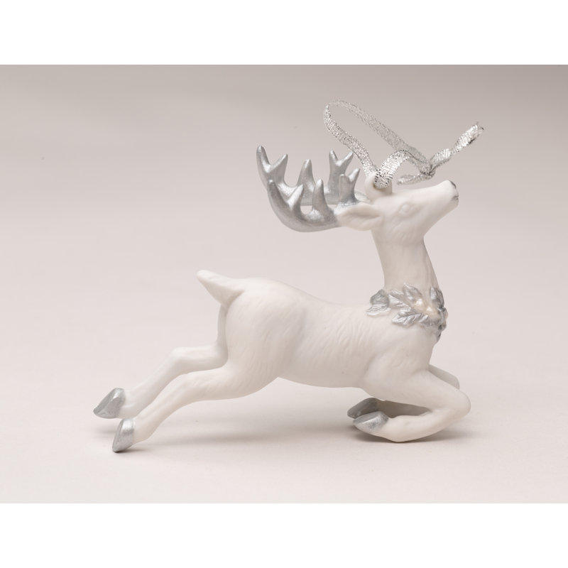 Ornement de caribou en argent