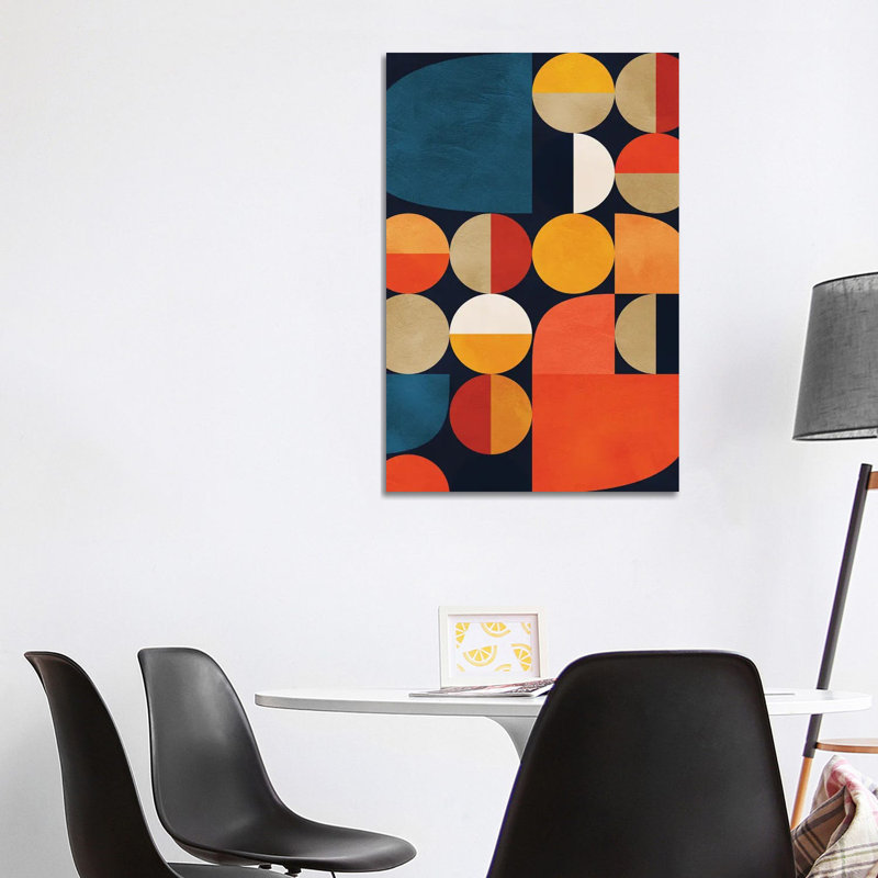 «Mid Century Modern II» par Ana Rut Bré - impression d'art graphique, H 40 po x l 26 po x P 1,5 po, Aucun mat, Toile tendue