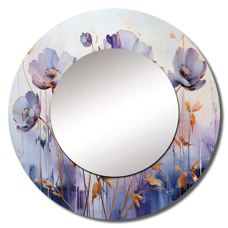 Grand miroir mural Petrit, botanique, Serenade IV - Botanicals, 36 po x 36 po