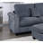 Contemporary Dark Gray 3Pc Sectional Set Corduroy Upholstered LAF Sofa RAF Chaise Ottoman L-Sectional Living Room Furniture-2018930344