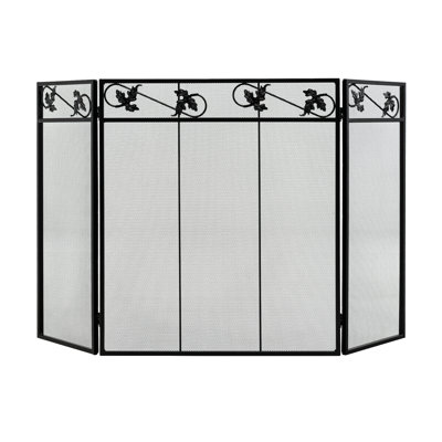 Alvertis 3 Panel Iron Fireplace Screen