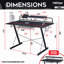 Bureau d'ordinateur avec tablettes
