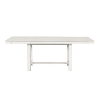 Table de salle à manger rustique en chêne blanc avec structure en bois d'ingénierie