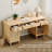 Boho Natural Rattan 58" Modern Executive Desk-693069136