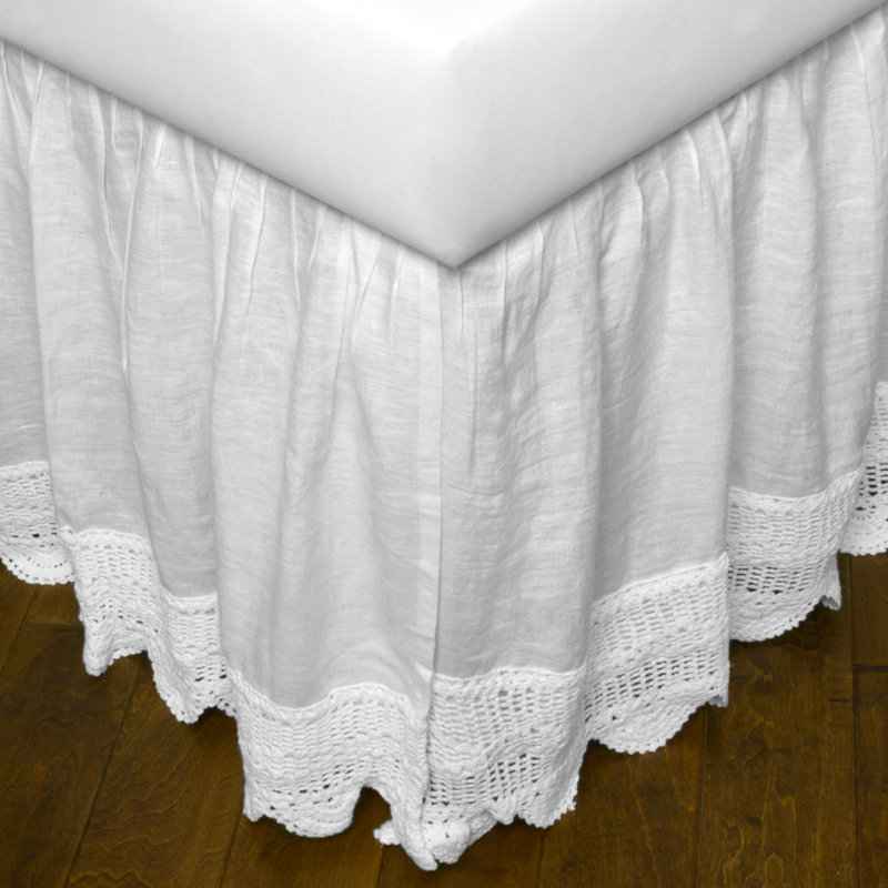 Eveline Linen Ruffled Bed Skirt