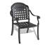 Ensemble de salle à manger 7 pièces en fonte d'aluminium toutes saisons comprenant 2 chaises pivotantes, 4 chaises et une table ovale avec cadre noir