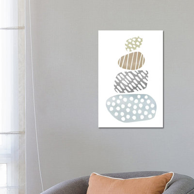 River Stones II by Moira Hershey - Wrapped Canvas Painting