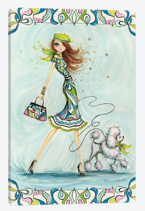 Pucci Glam, reproduction d'art sur toile tendue, H 12 po x l 8 po x P 0,75 po, Toile tendue, Pas de tapis