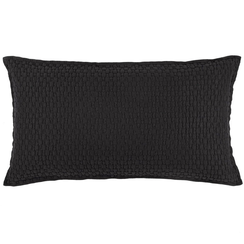 Lodi Matelasse Sham, King, Black