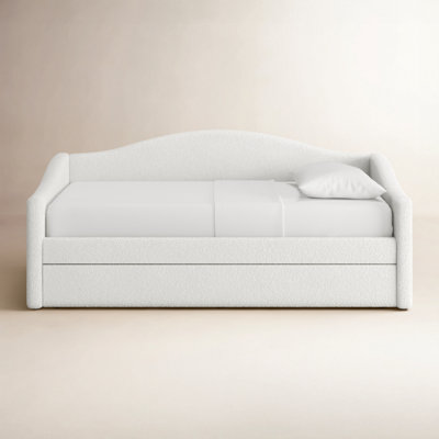 Louise Boucle Upholstered Twin Daybed with Trundle