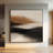 Extra Large Wall Art Fabric Print - Minimalist Neutral Horizon Abstract in Brown and Black for Modern Living Room - "Frame Assembly Required (Unfinished Frame)"-124792219