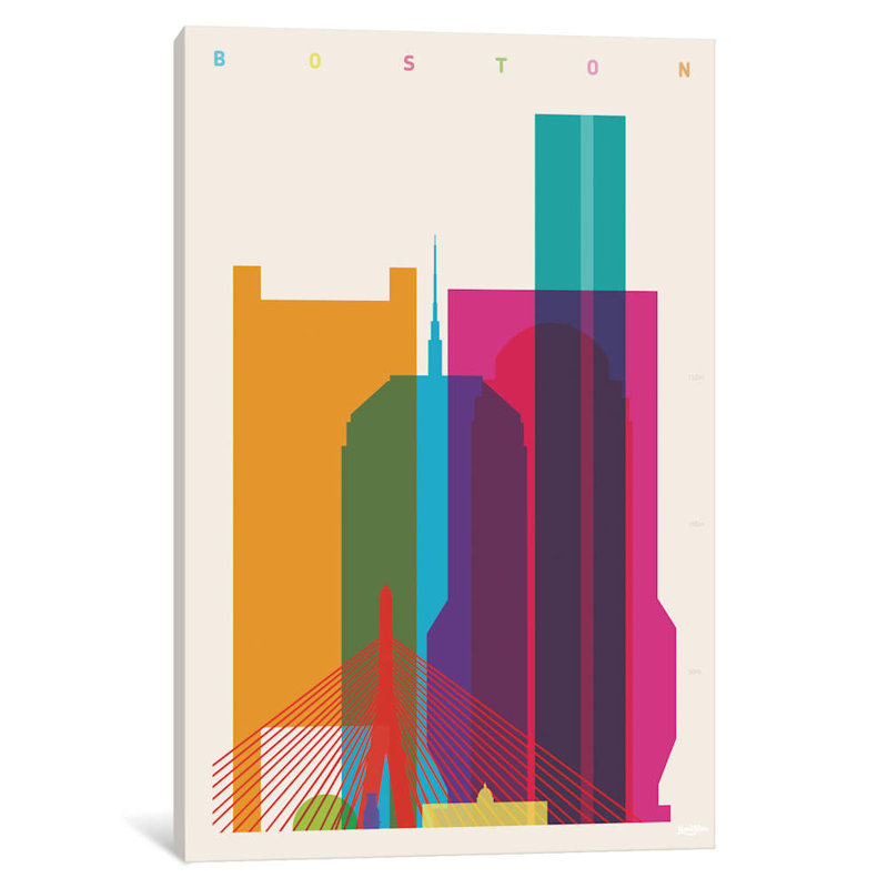 Boston by Yoni Alter - Wrapped Canvas Print, 101.6 cm H x 66.04 cm W x 3.175 cm D