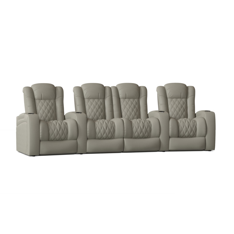 Sièges configurables home theater (rangée de 4), Gris brume ultra