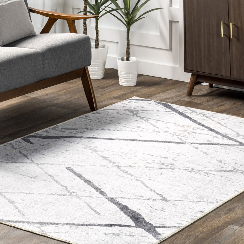 Keesha SpinClean Reversible Machine Washable Area Rug, Rectangle 4' x 6'