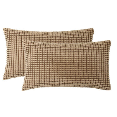Houndstooth Cotton Blend Throw Pillow