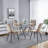 Dining Table with cross metal leg