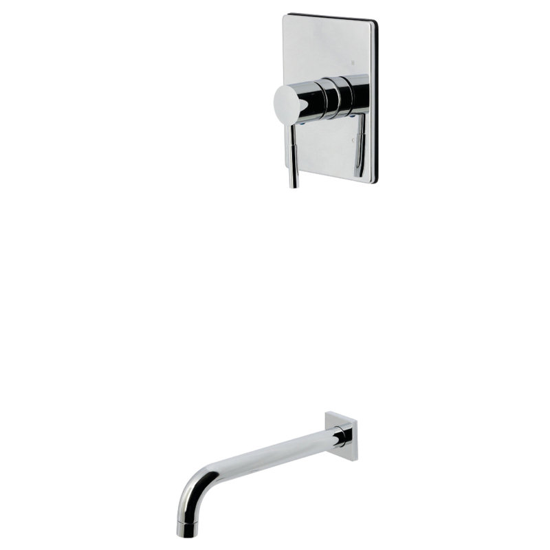 Robinet de baignoire à pression équilibrée à poignée simple Kingston Brass, Polished Chrome