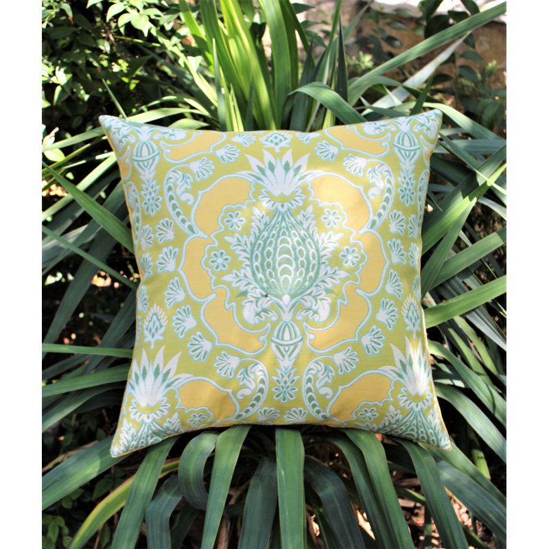 Housse de coussin d'extérieur carré Sunbrella, Ananas