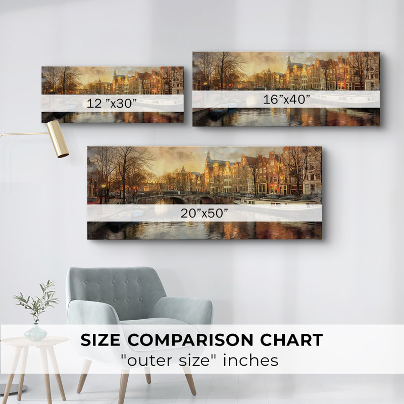 Abstract Series 10 #LXI-Wide Gallery Wrapped Canvas, 12" H x 30" W