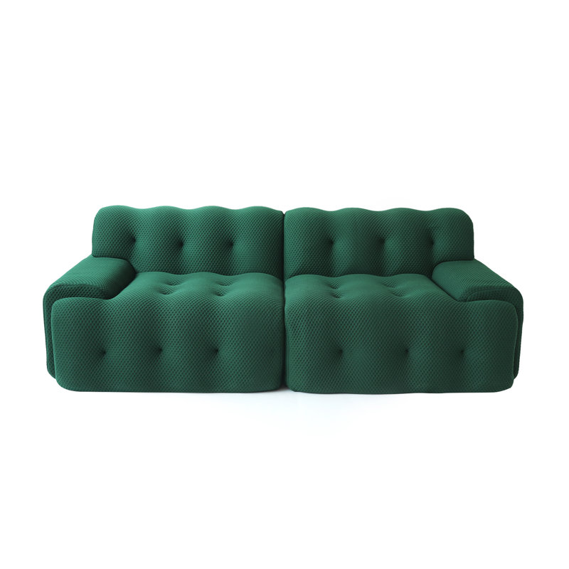 Causeuse Bubble, H 27,5 po x l 41,34 po x P 86,6 po, 2, Vert