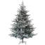 Arbre de Noël artificiel à charnière avec pointes enneigées et support en métal pliable-1155560041